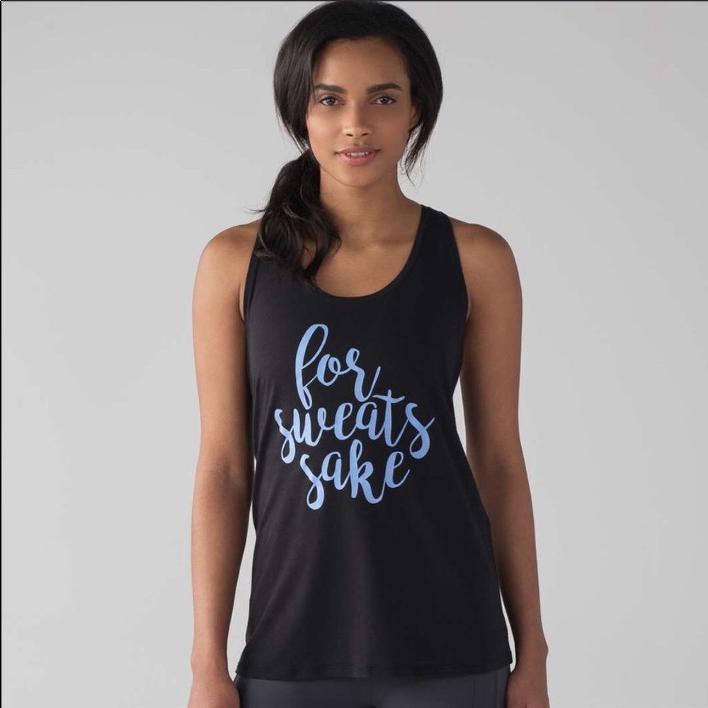 Lululemon For Sweats Sake Black Tank